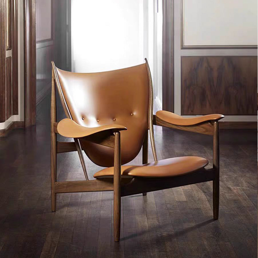 LIVARA EC1082 White Ash Wood Frame Chair