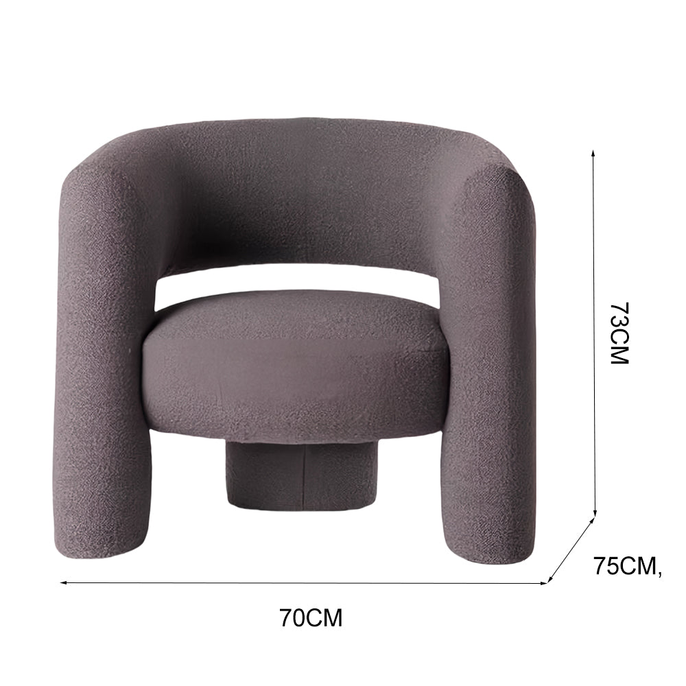 LIVARA EC1228 Simple Warm Technology Fabric & Lamb Wool Fabric Leisure Chair