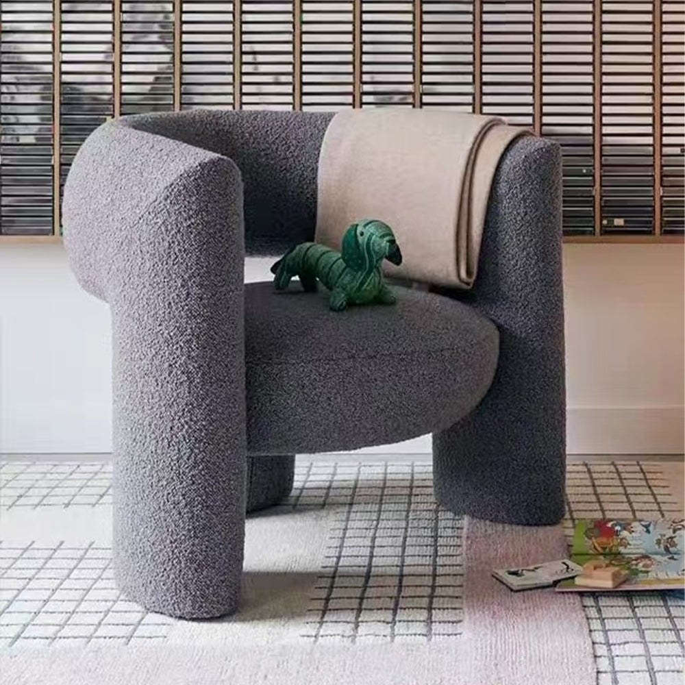 LIVARA EC1228 Simple Warm Technology Fabric & Lamb Wool Fabric Leisure Chair