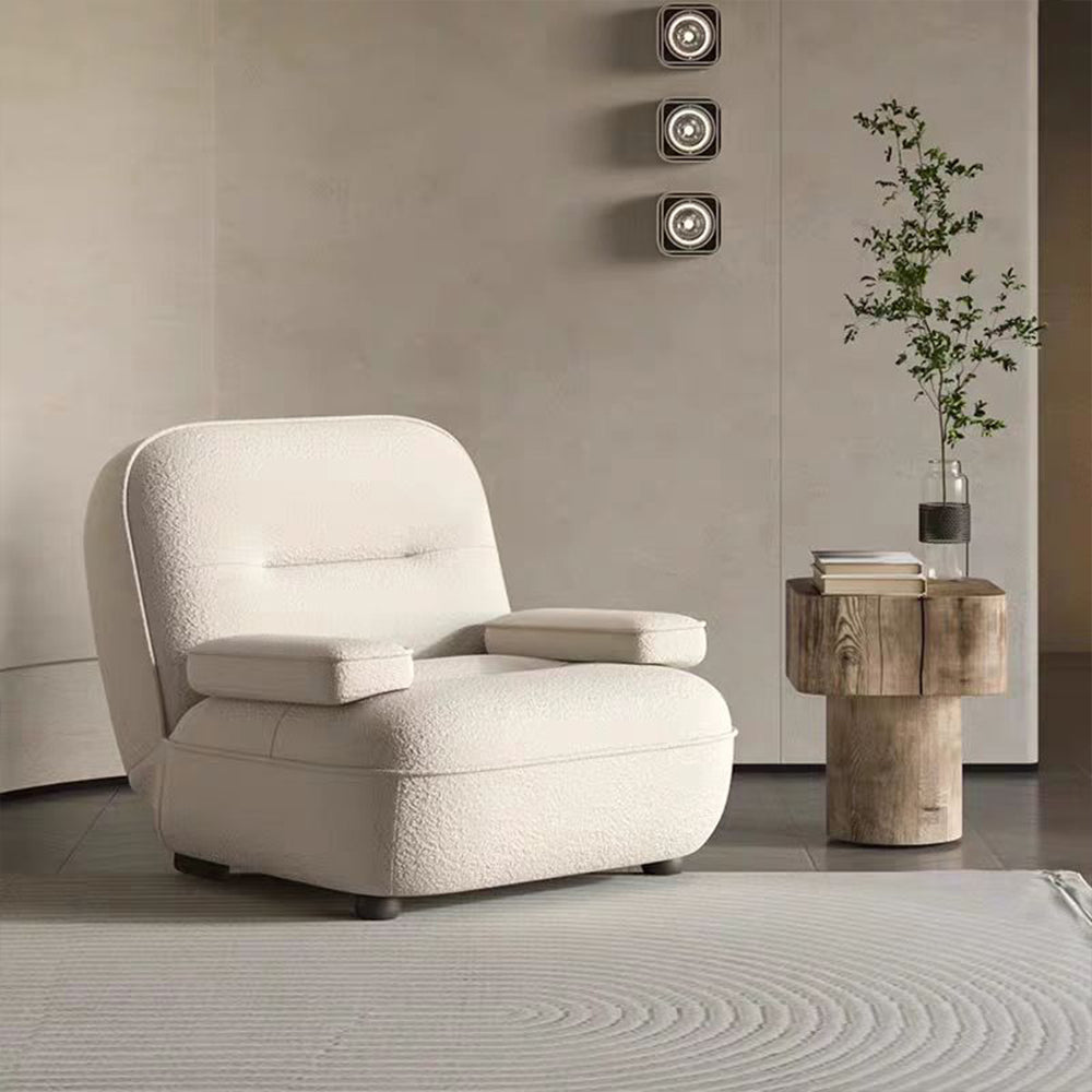 LIVARA EC1165 White Ash Wood Leisure Chair