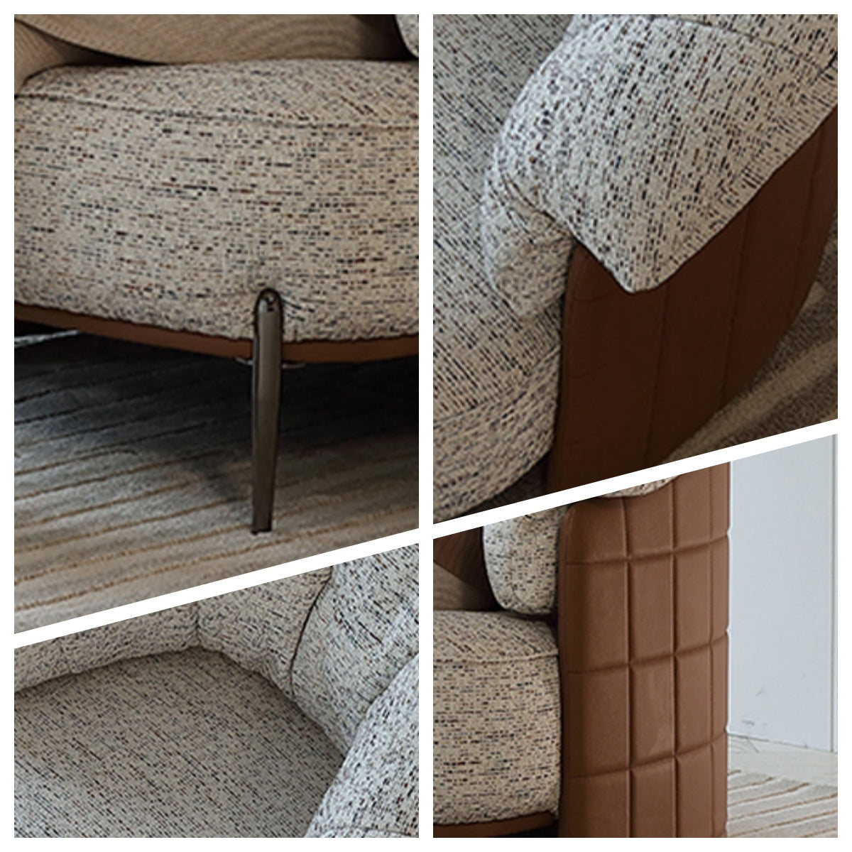 LIVARA EC1184 Cotton Linen Leisure Chair