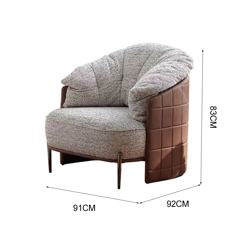 LIVARA EC1184 Cotton Linen Leisure Chair