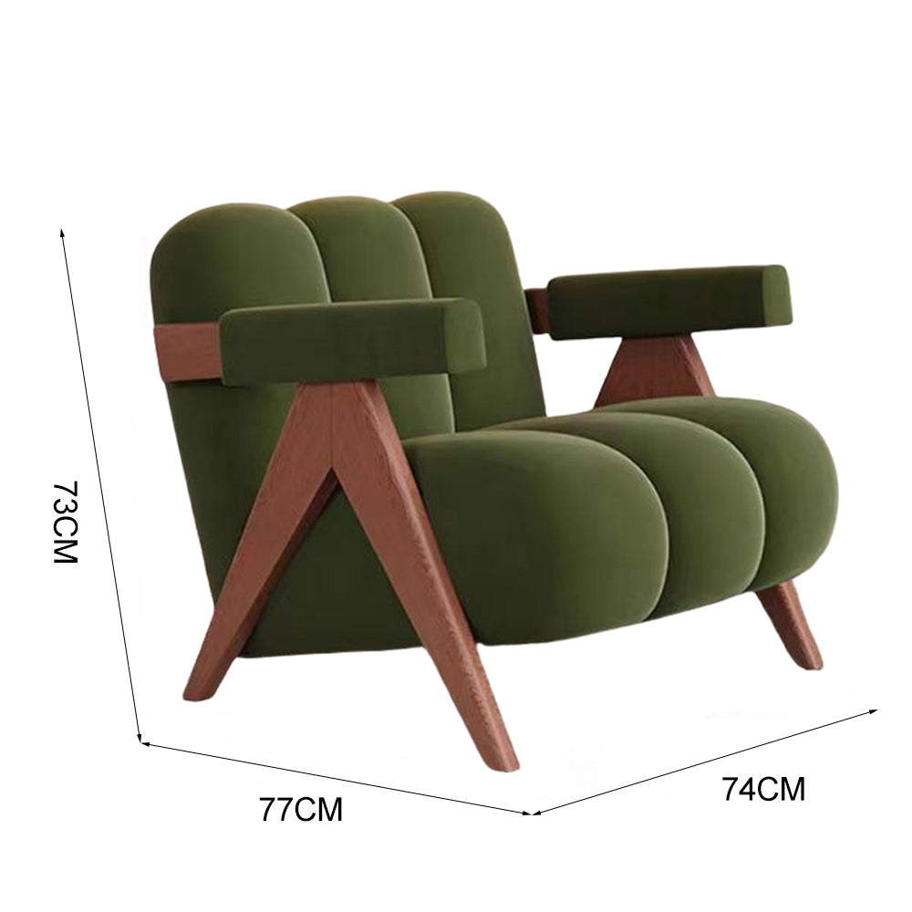 LIVARA EC1194 Solid Wood Frame Leisure Chair