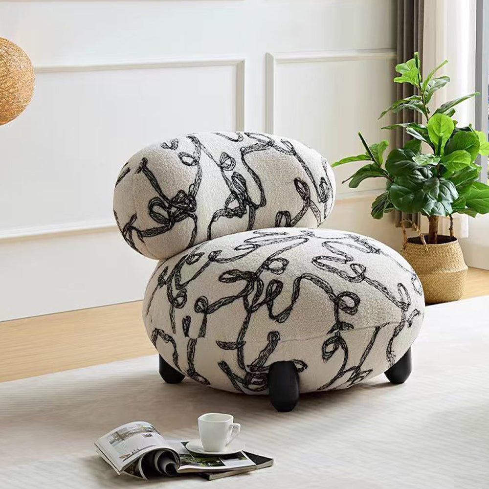 LIVARA EC1224 Solid Wood Legs Leisure Chair With Footstool