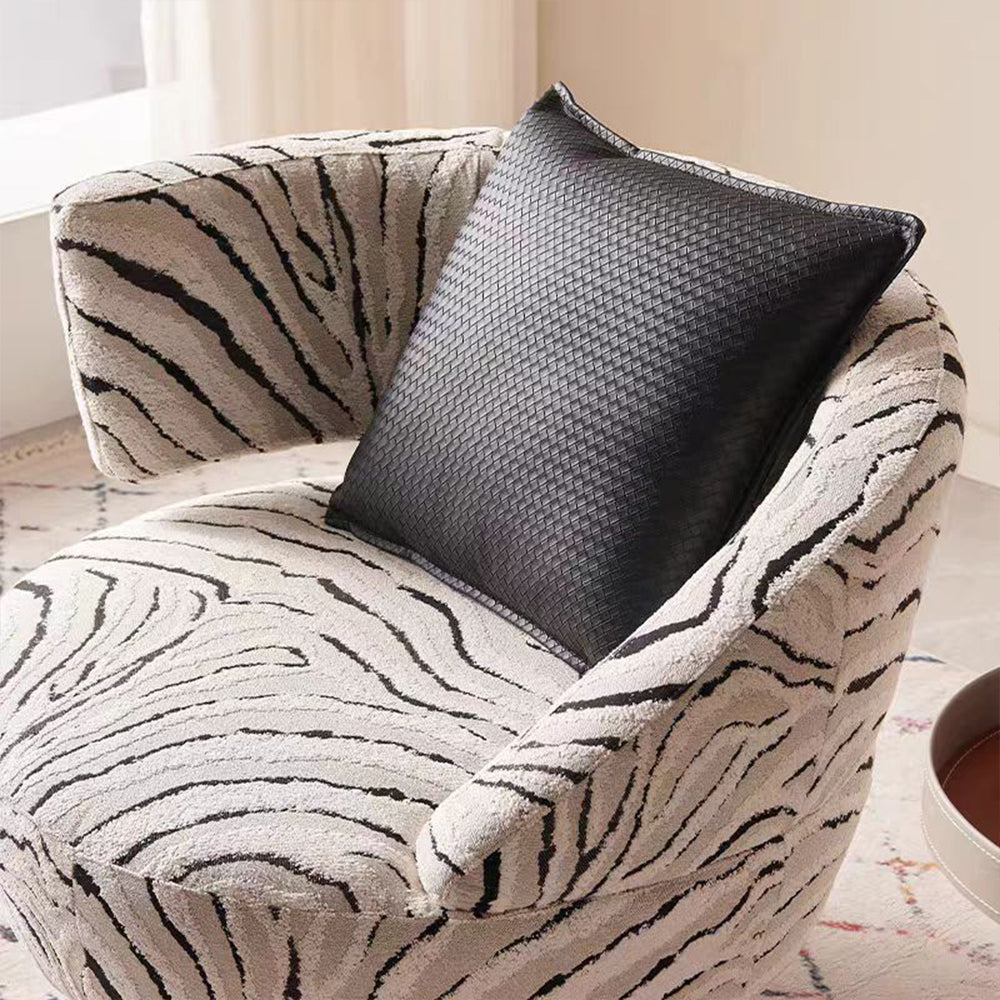 LIVARA EC1230 Simple Practical Solid Wood & Rotating Base Leisure Chair