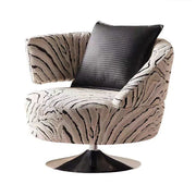 LIVARA EC1230 Simple Practical Solid Wood & Rotating Base Leisure Chair