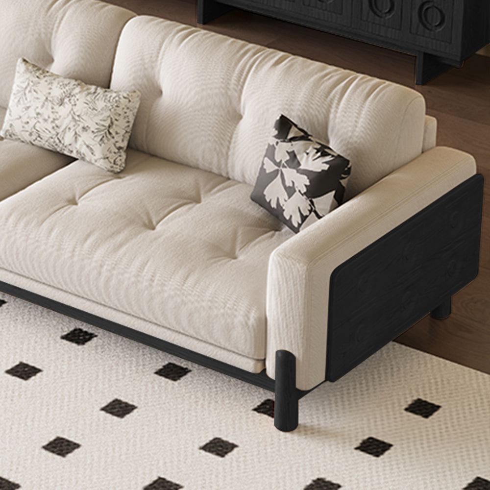 LIVARA 8113 Vintage-style Series 180-280cm Sofa With Throw Pillows