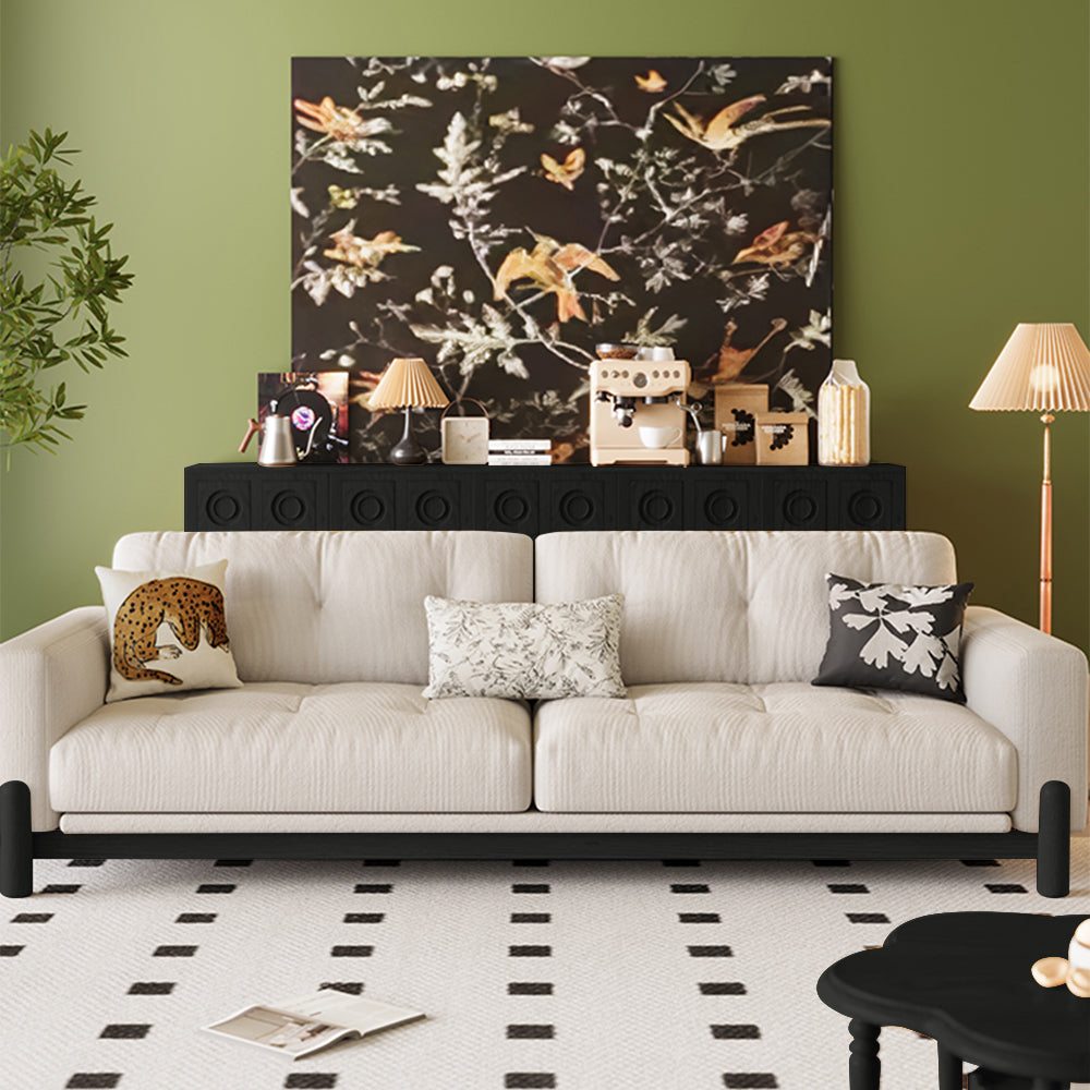 LIVARA 8113 Vintage-style Series 180-280cm Sofa With Throw Pillows