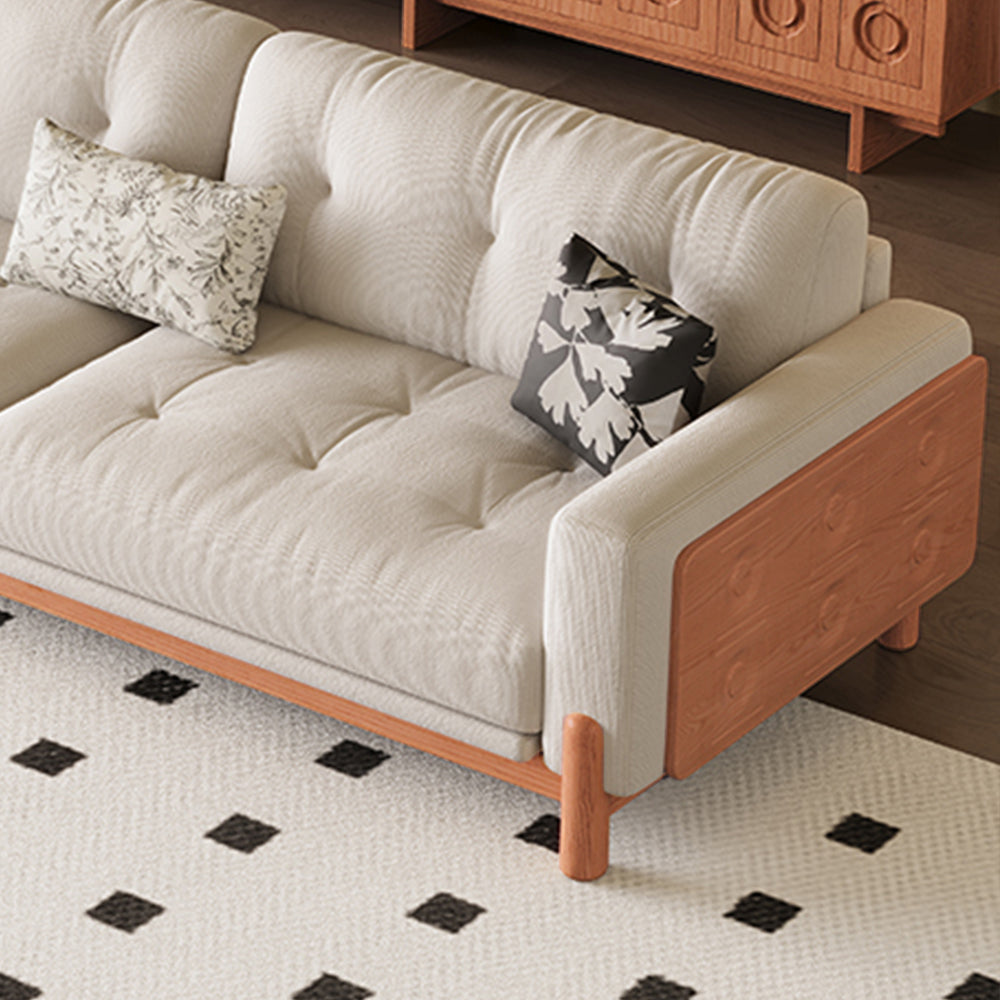 LIVARA 8113 Vintage-style Series 180-280cm Sofa With Throw Pillows