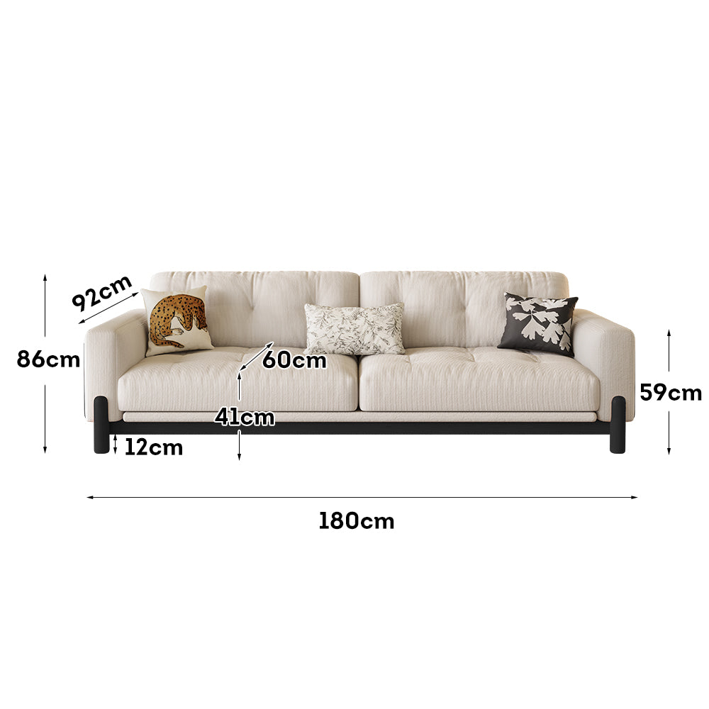 LIVARA 8114 Vintage Style Geometric Design Sofa 180-280cm with Cushions