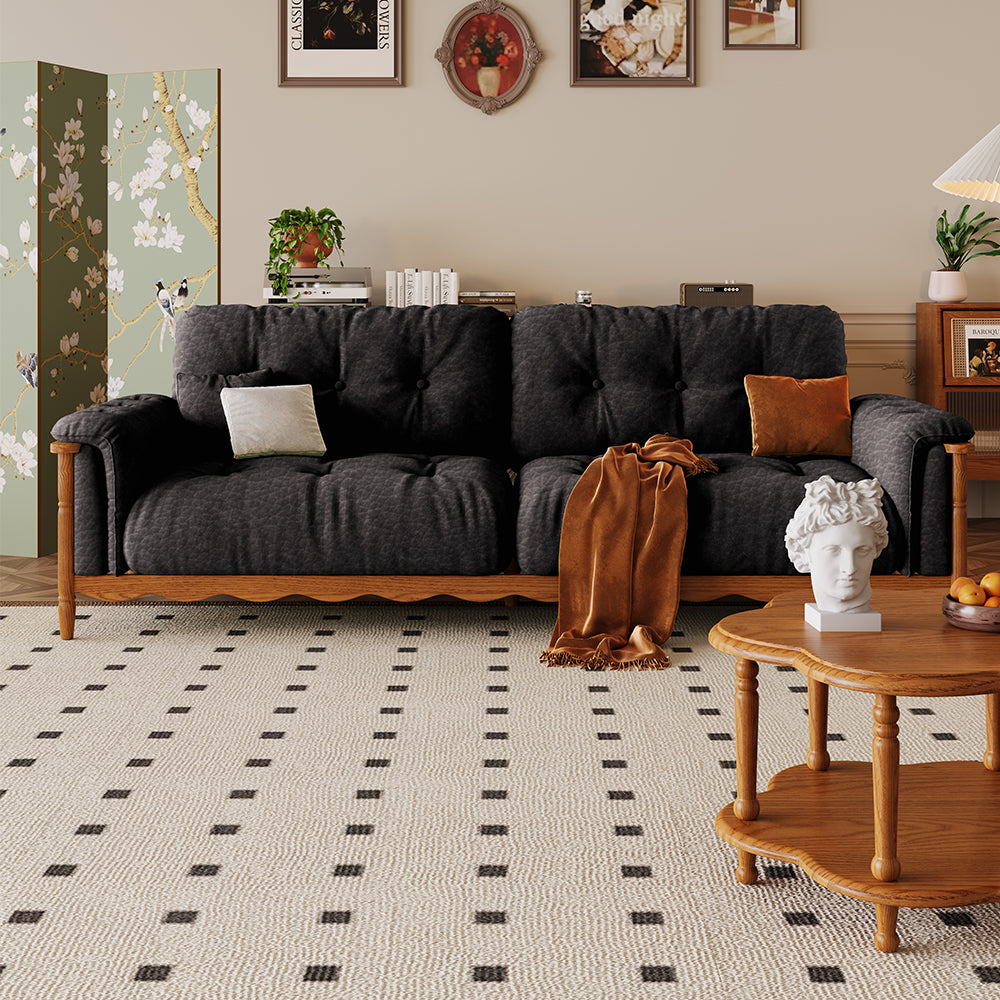 LIVARA 909 Vintage Style Oil Wax Leather Sofa 180-280cm With Cushions