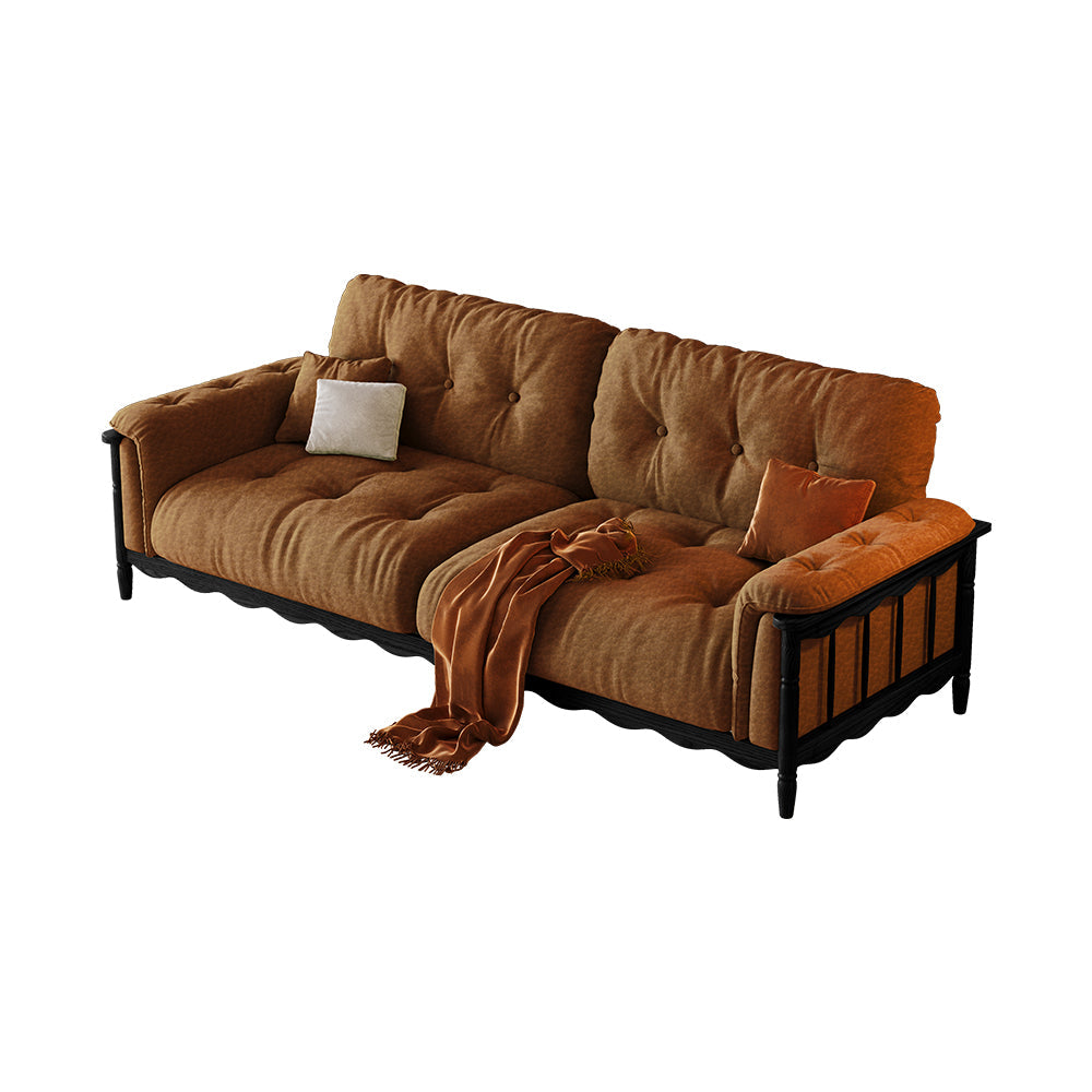 LIVARA 909 Vintage Style Oil Wax Leather Sofa 180-280cm With Cushions