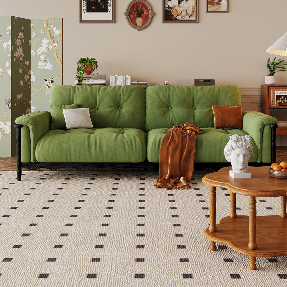 LIVARA 909 180-280cm Vintage Style Velvet Sofa 180-280cm With Cushions