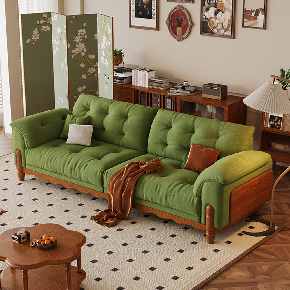 LIVARA 910 180/210/240/280cm Length Velvet Fabric Sofa Solid Wood Frame