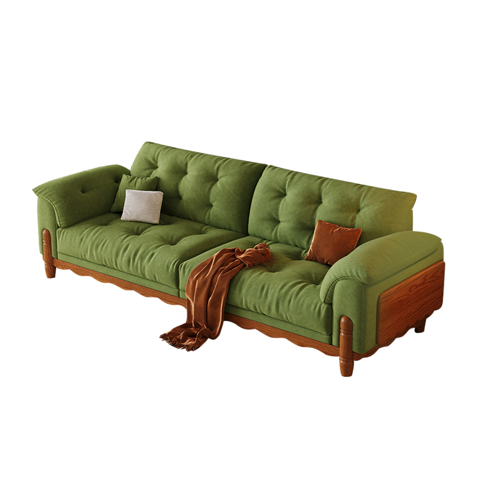 LIVARA 910 180/210/240/280cm Length Velvet Fabric Sofa Solid Wood Frame