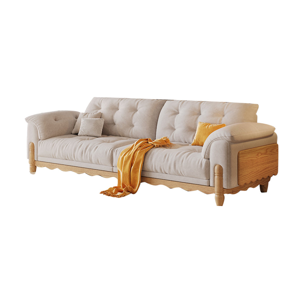 LIVARA 910 180/210/240/280cm Length Velvet Fabric Sofa Solid Wood Frame