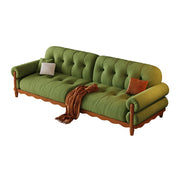 LIVARA 918 Vintage Style Velvet Sofa 180-280cm With Throw Pillows