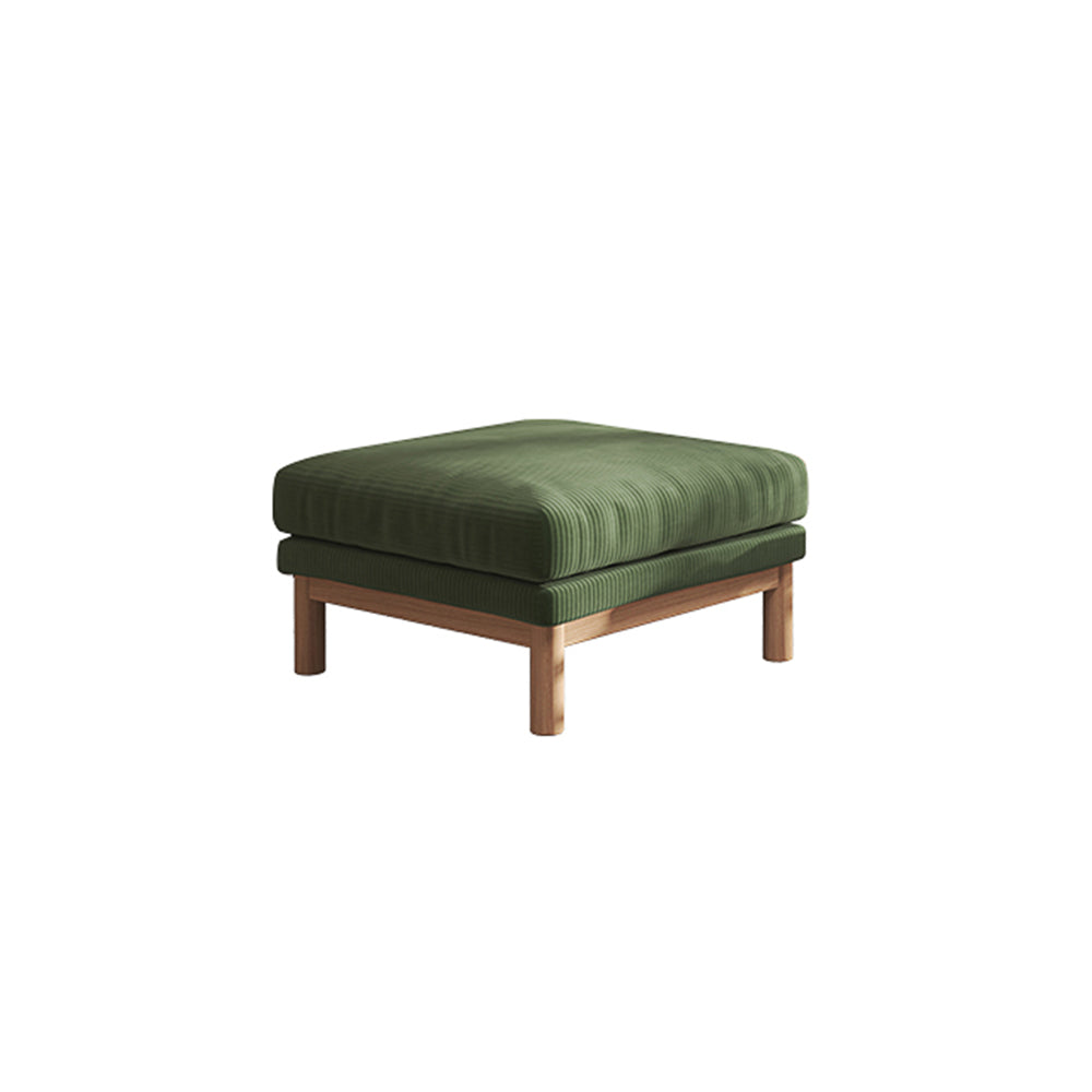 LIVARA HXSF01 Corduroy Fabric Sofa/Footstool Solid Wood Frame