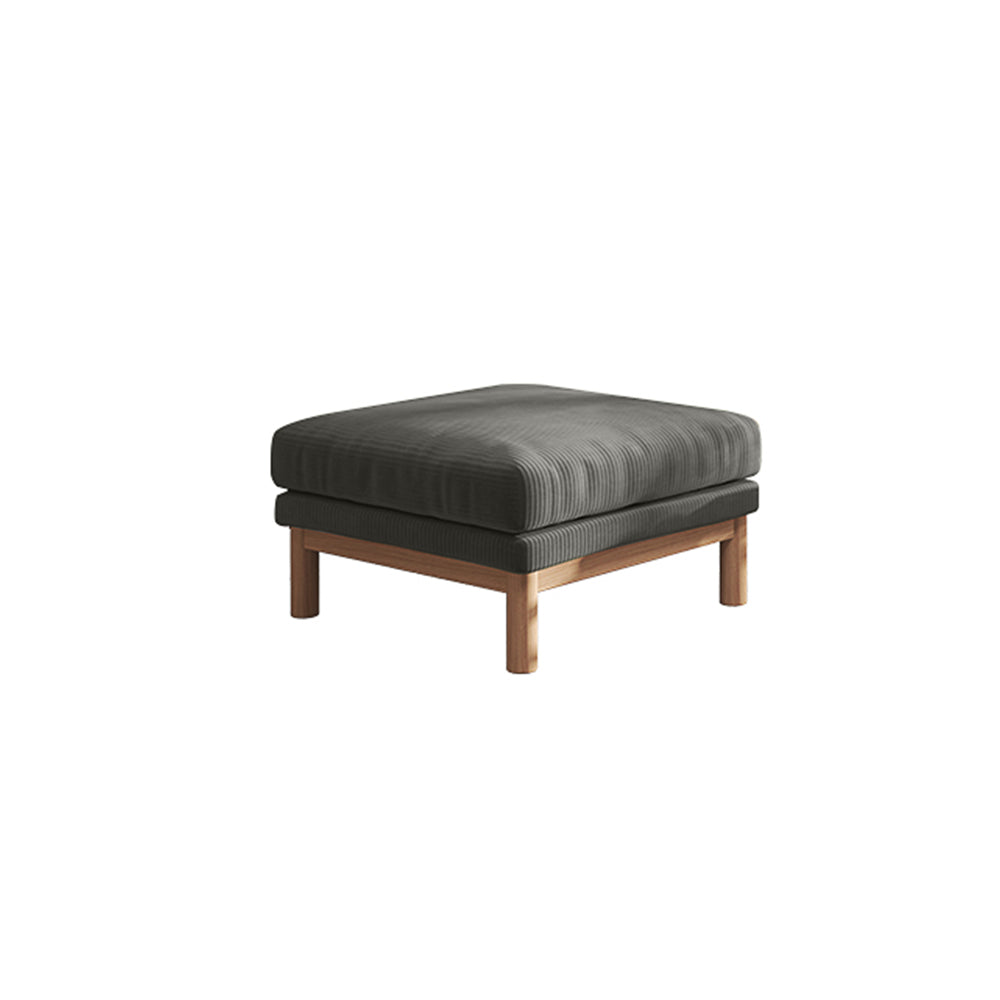 LIVARA HXSF01 Corduroy Fabric Sofa/Footstool Solid Wood Frame