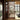 LIVARA Oriental Style Walnut Wood Room Divider, Hollow Slatted Design with Peony Motif, Ideal for Entryway or Foyer Decor