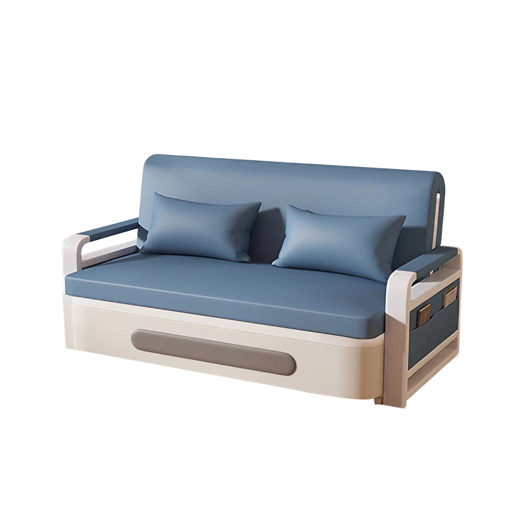 LIVARA 85/108/128/158cm Length Carbon Steel Frame Sofa Bed with Built-in Storage - Blue