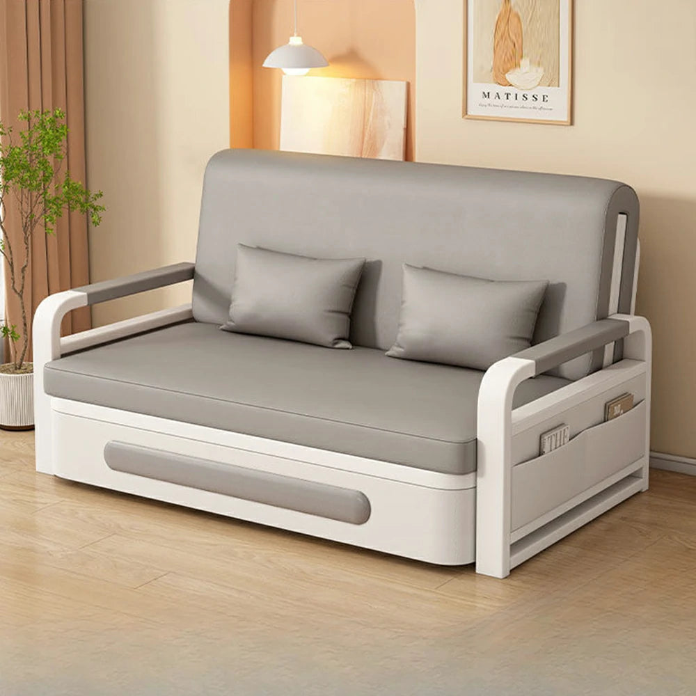 LIVARA 85/108/128/158cm Length Carbon Steel Frame Sofa Bed with Built-in Storage - Grey