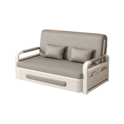 LIVARA 85/108/128/158cm Length Carbon Steel Frame Sofa Bed with Built-in Storage - Grey