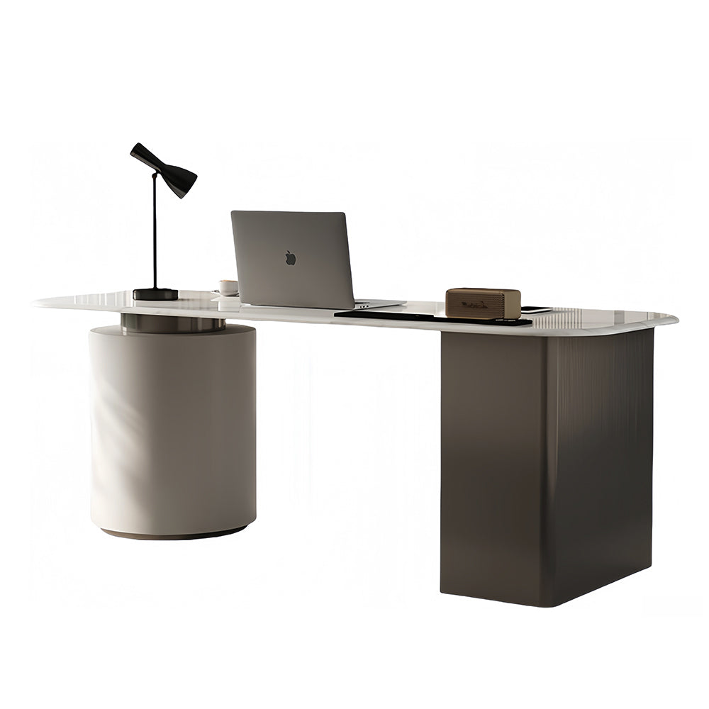 LUXORA DR1099 140/160/180cm Minimalist Style Supercrystal Stone Desk
