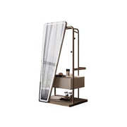 LUXORA DR1057 80cm Multi-Functional Solid Wood Cabinet Dressing Table With LED Mirror