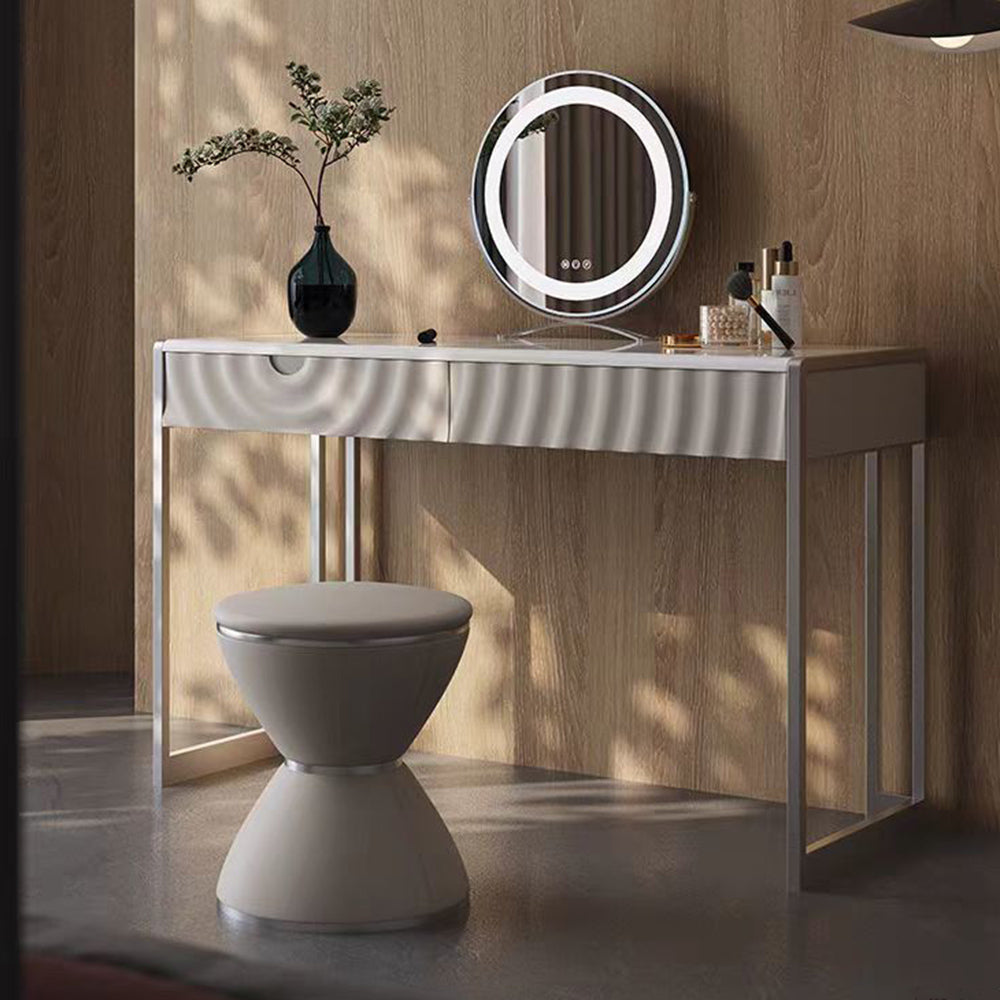 LUXORA DR1066 80-120cm Carbon Steel Base Solid Wood Countertop Dressing Table