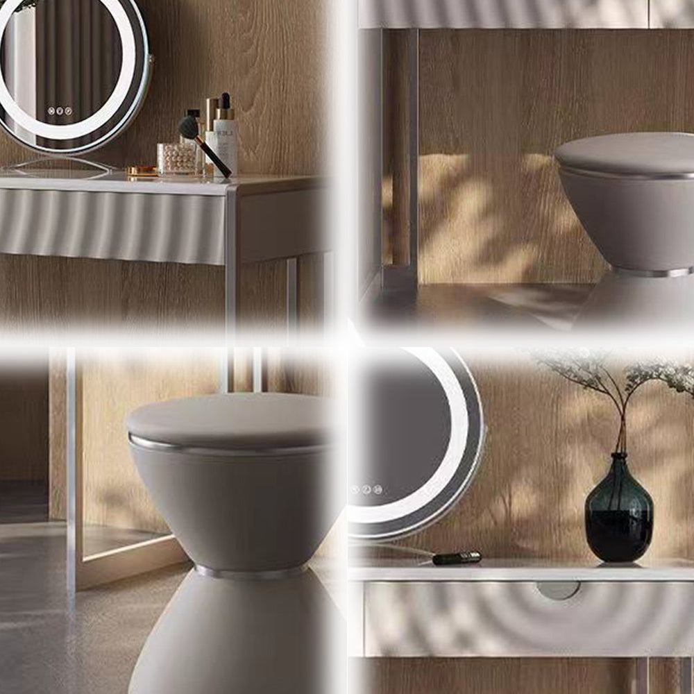 LUXORA DR1066 80-120cm Carbon Steel Base Solid Wood Countertop Dressing Table