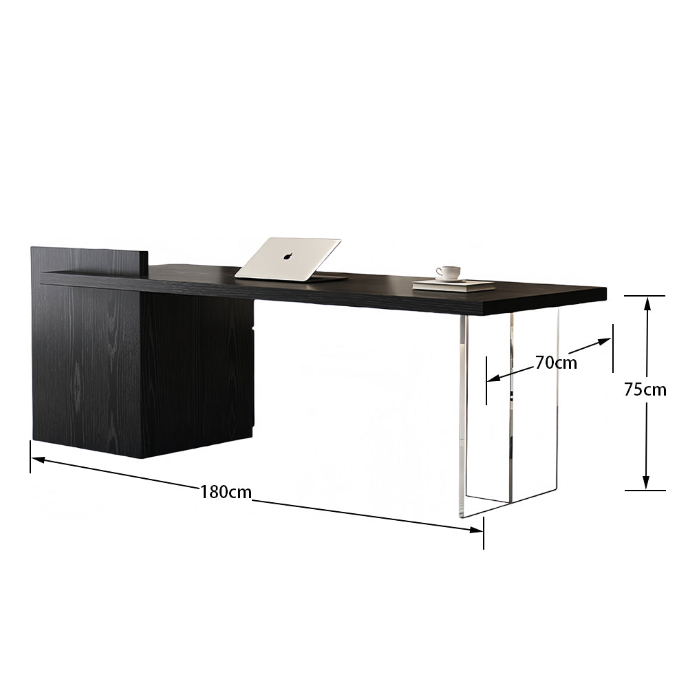 LUXORA DR1101 160/180/200cm Minimalist Manchurian Ash Veneer Desk