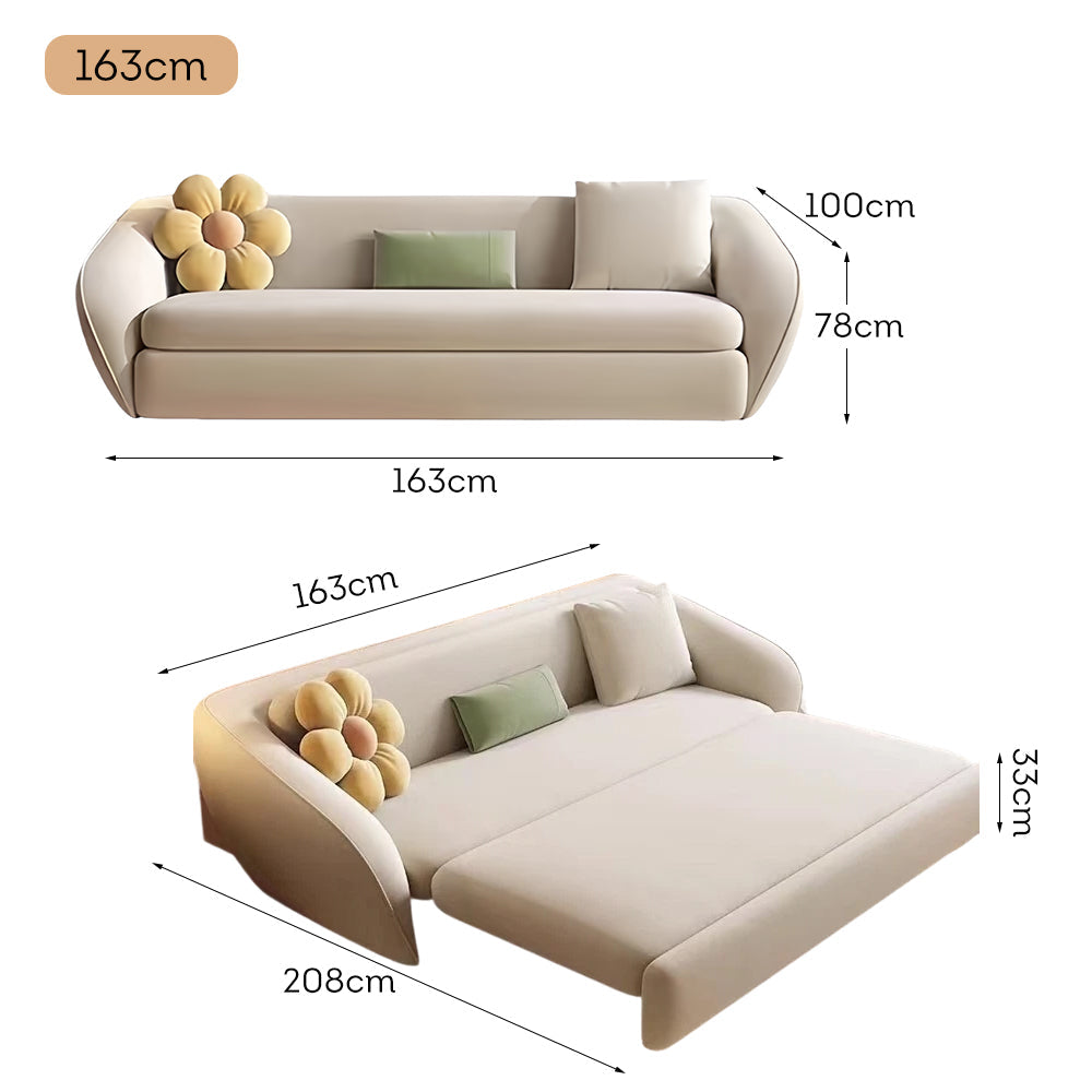 LUXORA FC1047 163/193/223cm Lengrh Sofa Bed Carbon Steel Frame