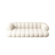 LUXORA S1008 195/245cm Length Lamb Fleece Fabric Sofa Solid Wood Frame