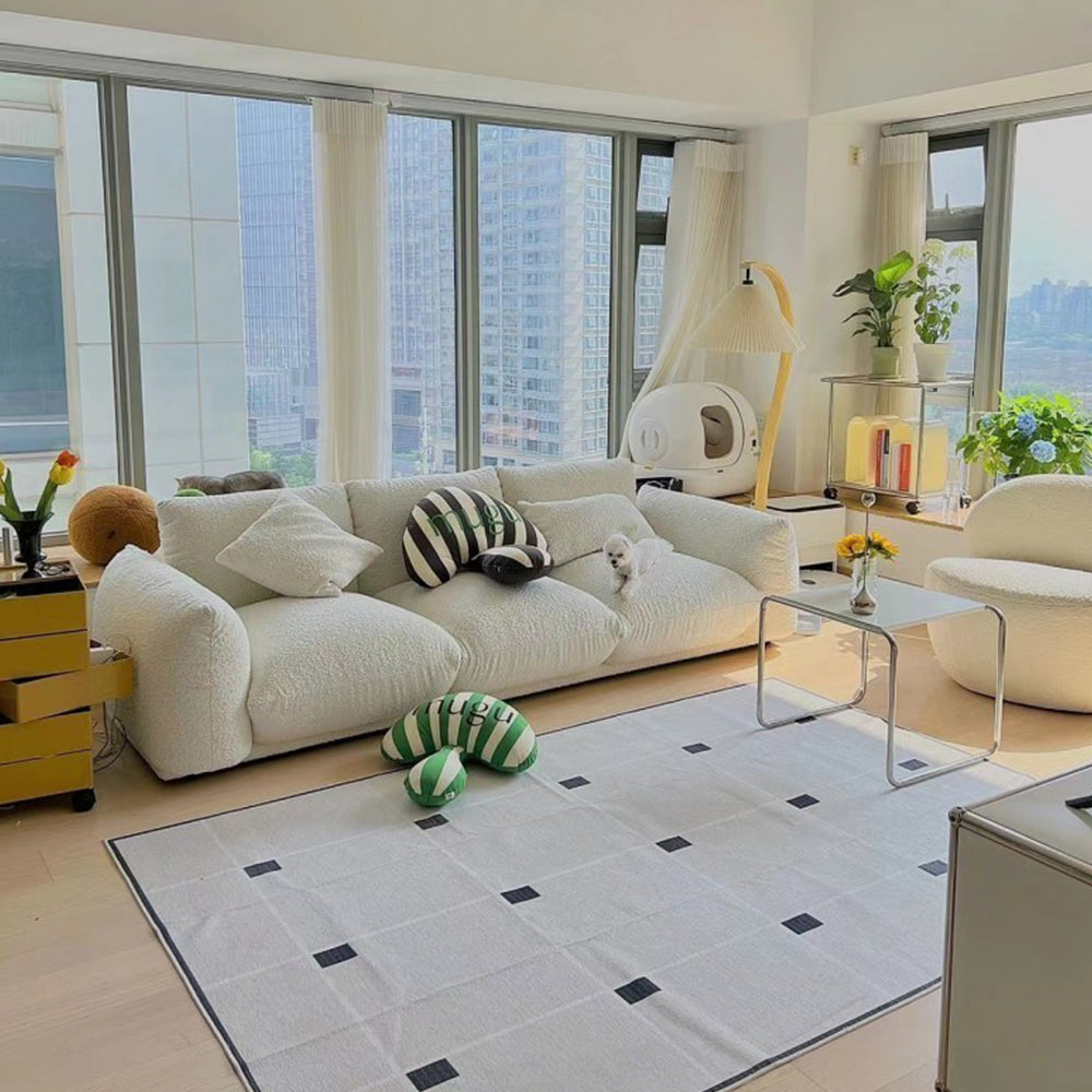 LUXORA S1029 220cm Length Tech Fabric Sofa Solid Wood Frame