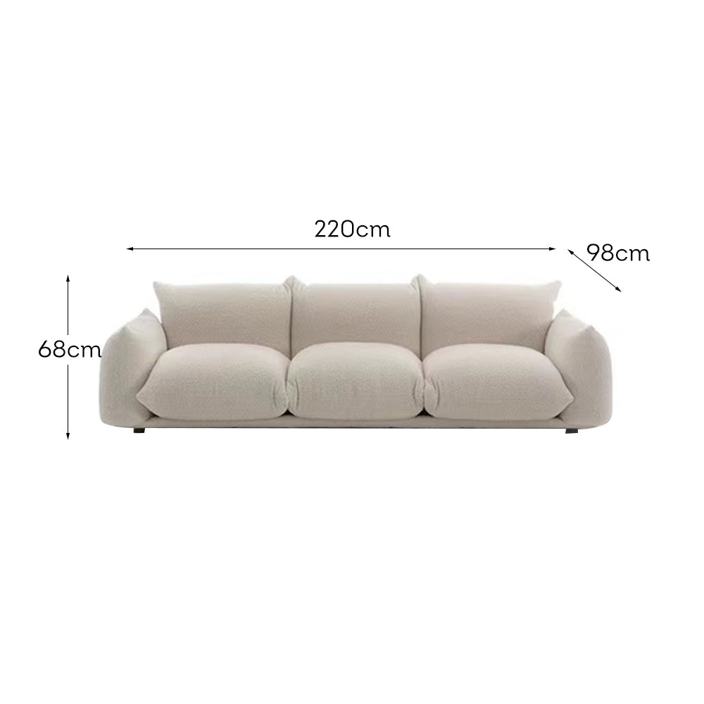 LUXORA S1029 220cm Length Tech Fabric Sofa Solid Wood Frame
