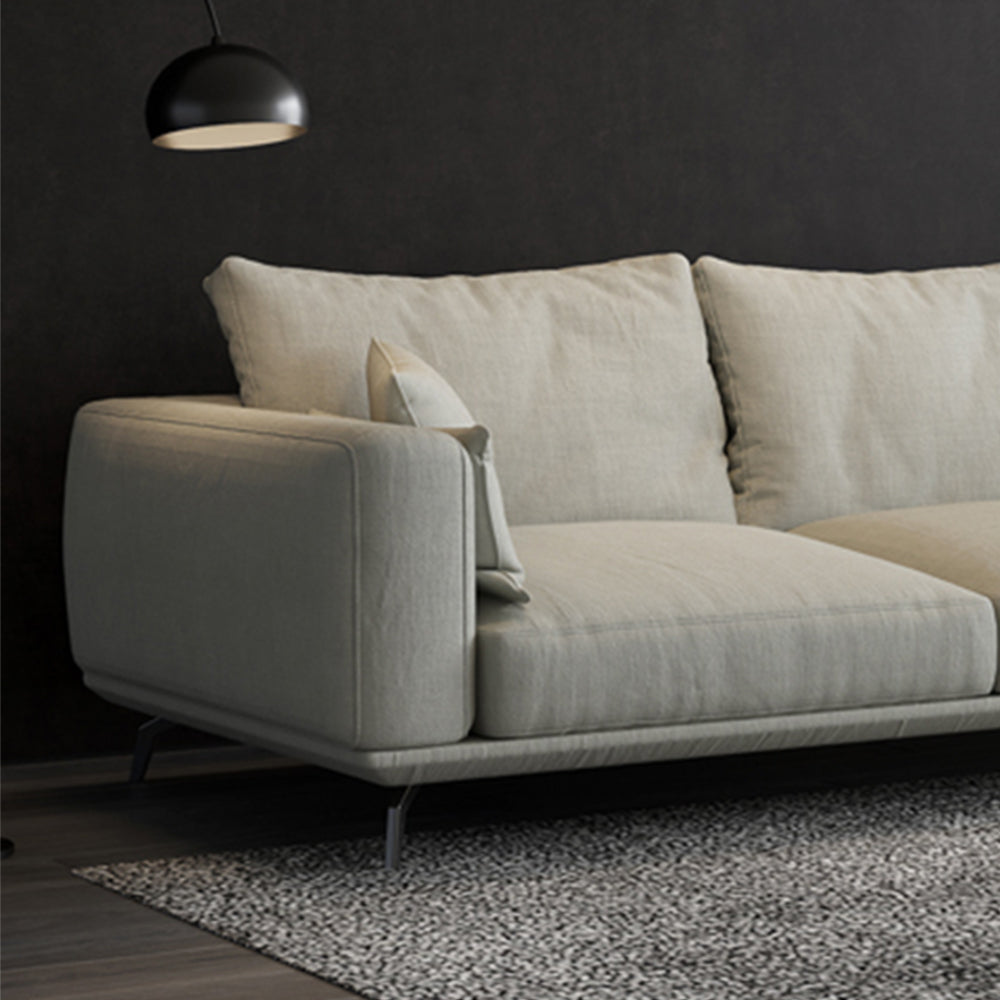 LUXORA S1047 210cm Length Tech Fabric Sofa Solid Wood Frame