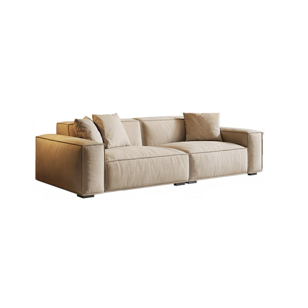 LUXORA S1064 180/220cm Length Microfiber Leather Fabric Sofa Solid Wood Frame