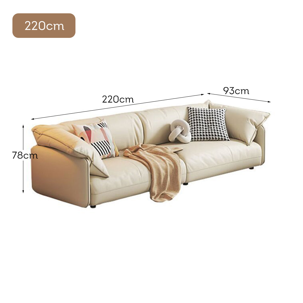 LUXORA S1100 190/220CM Length Tech Fabric Sofa Solid Wood Frame