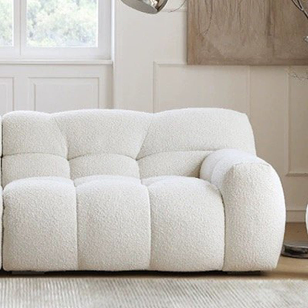 LUXORA S1138 240cm Length Velvet Fabric Sofa Solid Wood Frame