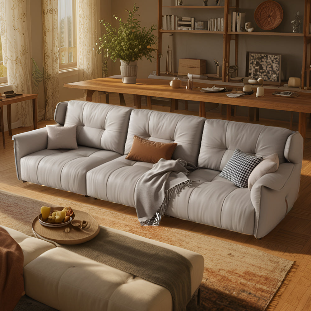 LUXORA S1168 210cm Length Tech Fabric Sofa Solid Wood Frame