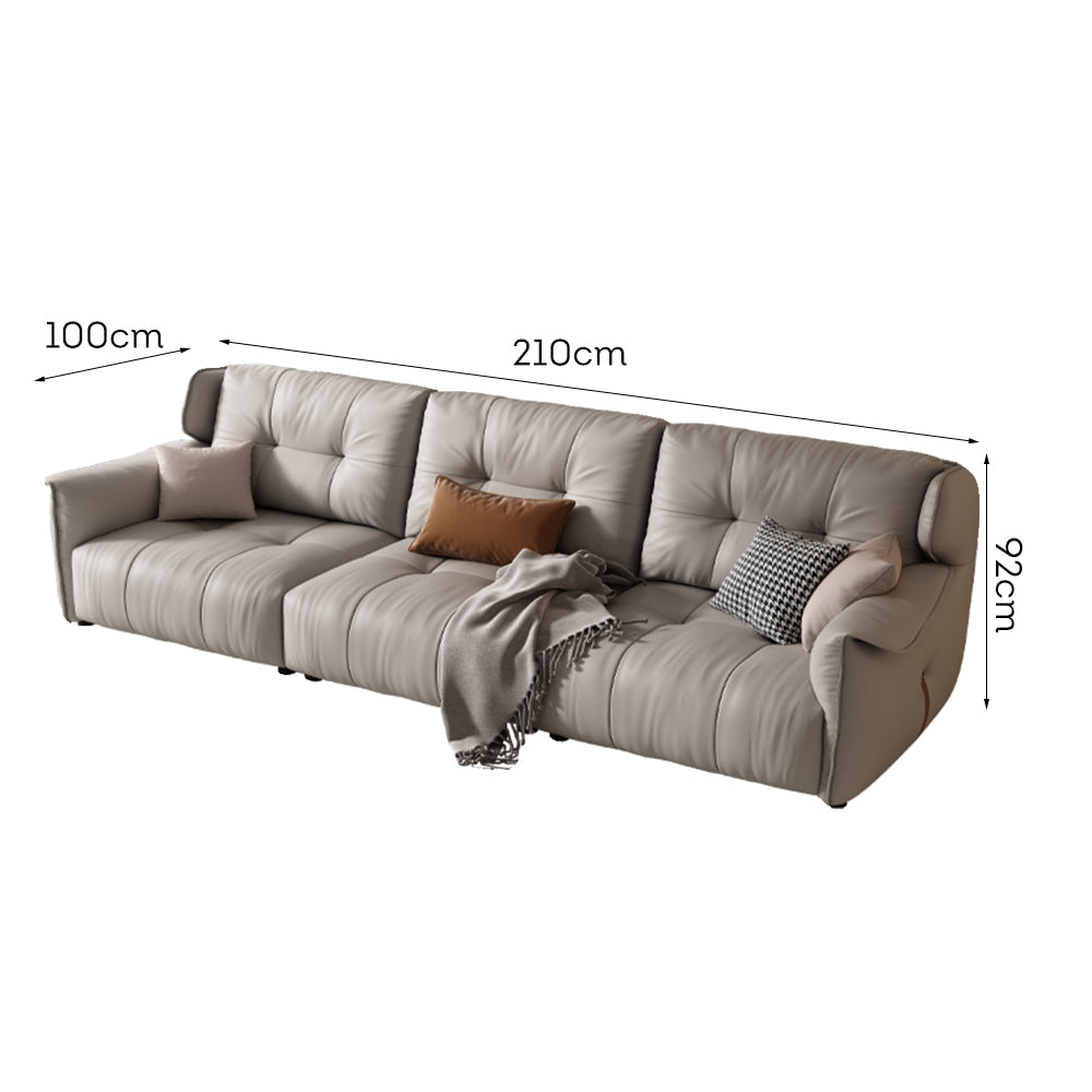 LUXORA S1168 210cm Length Tech Fabric Sofa Solid Wood Frame