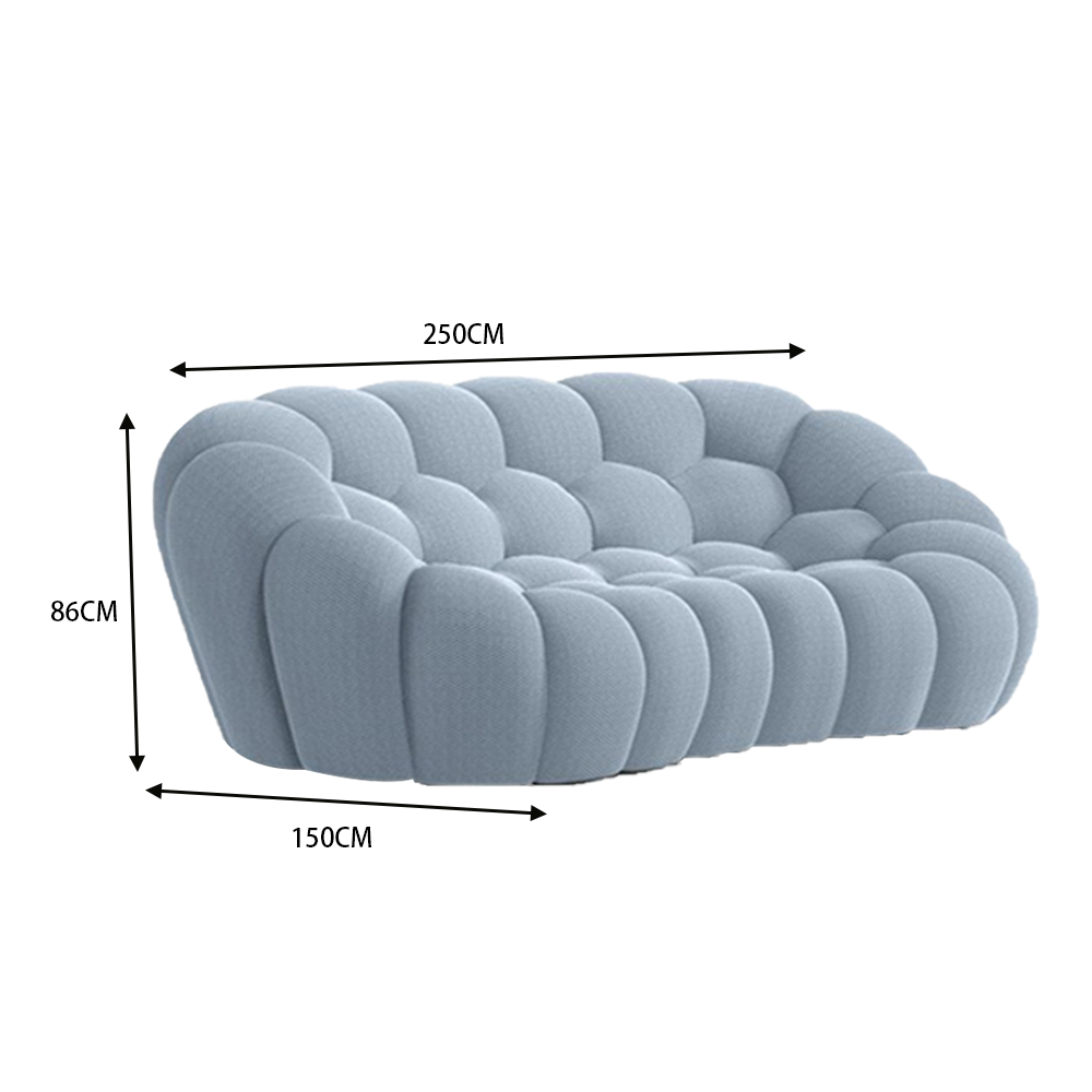 LUXORA S1175 200/250CM 3D Fabric Curved Shell Sofa