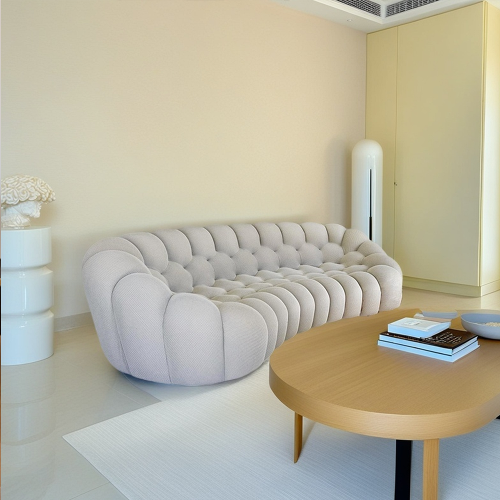 LUXORA S1175 200/250CM 3D Fabric Curved Shell Sofa