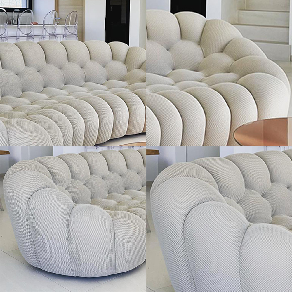 LUXORA S1175 200/250CM 3D Fabric Curved Shell Sofa