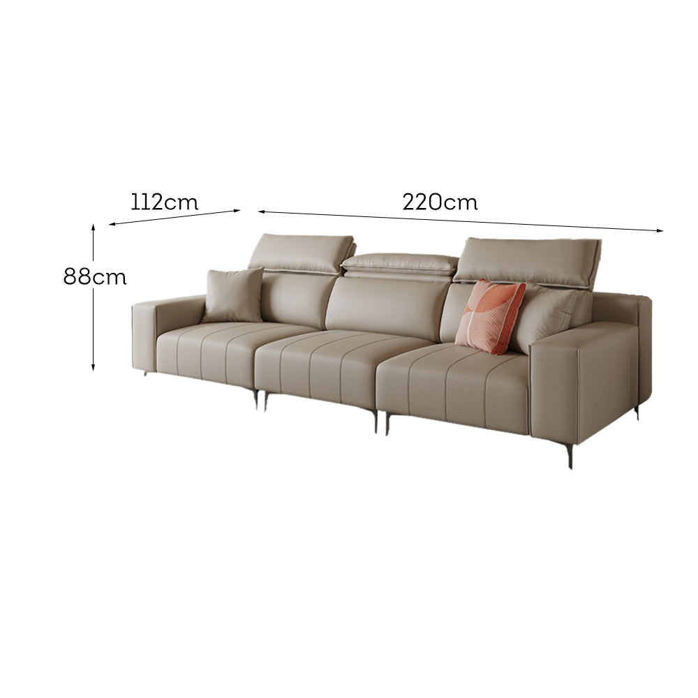 LUXORA S1191 220cm Length Tech Fabric Sofa Solid Wood Frame