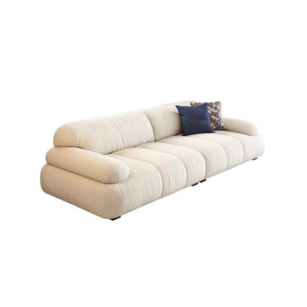 LUXORA S1199 230cm Length Microfiber Leather Fabric Sofa Solid Wood Frame