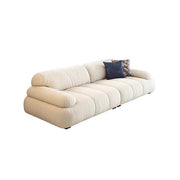 LUXORA S1199 230cm Length Microfiber Leather Fabric Sofa Solid Wood Frame