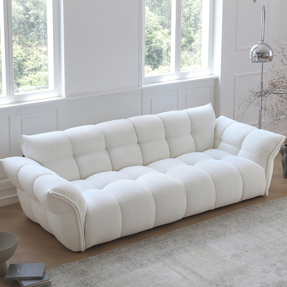 LUXORA S1209 228/248cm Length Matte Fabric Sofa Solid Wood Frame