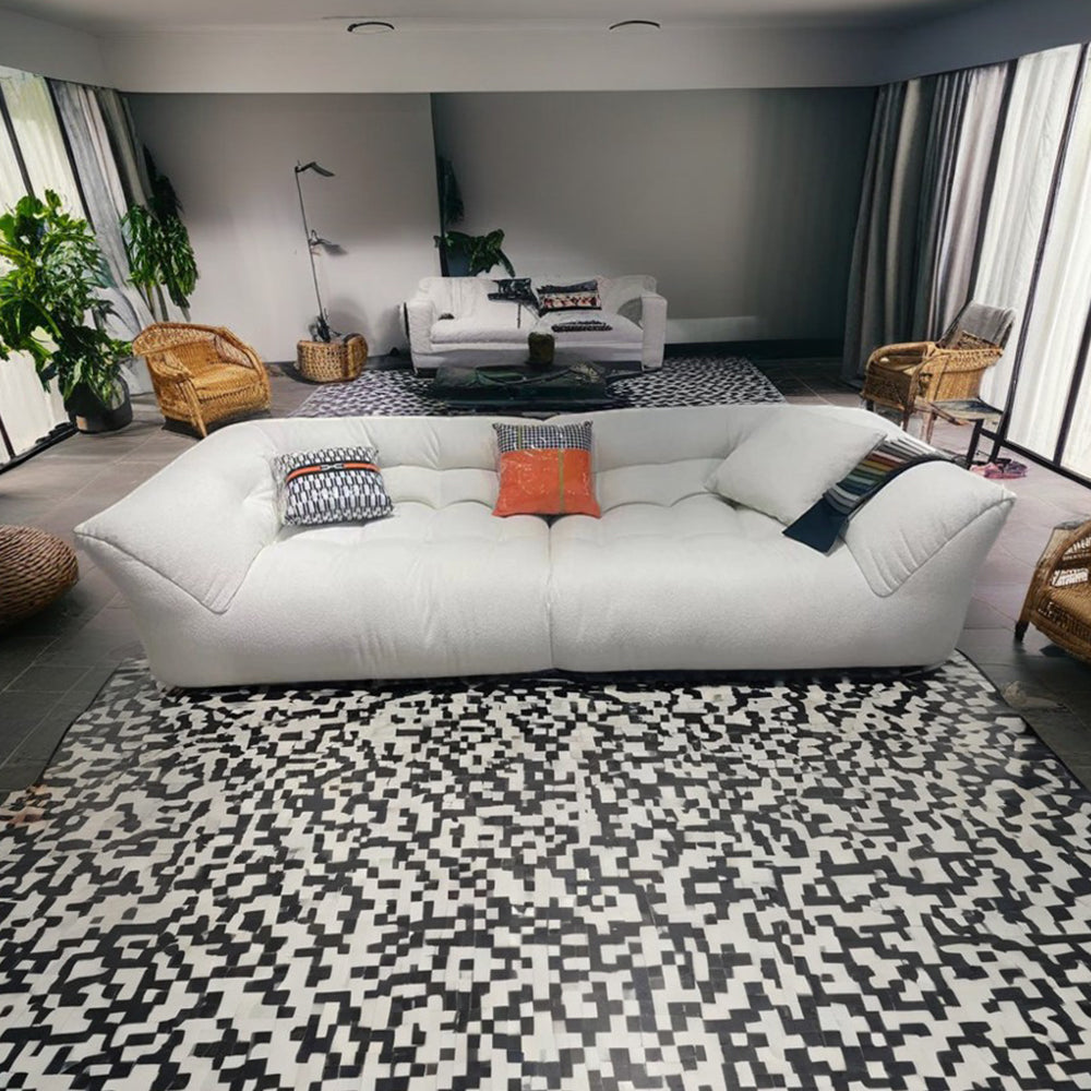 LUXORA S1227 220cm Length Tech Fabric Sofa Solid Wood Frame